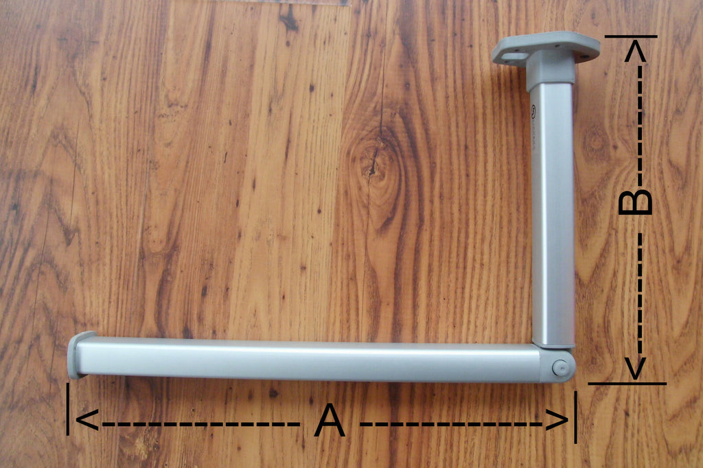 Tischfuß Klapptischfuß Mitte Stützfuß Gelenktischfuß Alu grau Fuß  57074r NEU