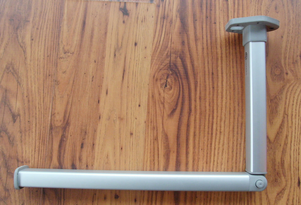 Tischfuß Klapptischfuß Mitte Stützfuß Gelenktischfuß Alu grau Fuß  57074r NEU